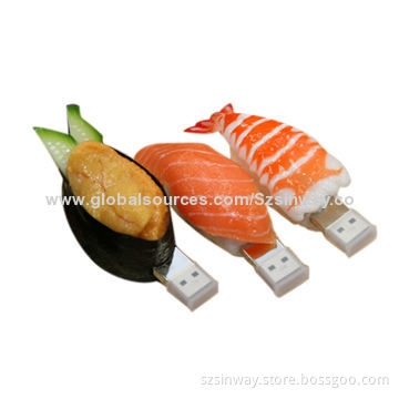 Salmon-shaped USB Flash Drives, Made of Plastic Material, Cool and Up to 64GB Capacity